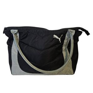 Puma womens shoulder bag,  black & gray tote.